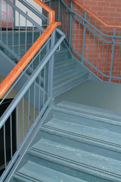 Non-Slip Heavy Duty Rubber Stair Treads with Grit Strip